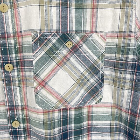 Fat Face Button Up Shirt Men 2XL XXL Multicolor Plaid Cotton Beach Casual Surf - Picture 5 of 11